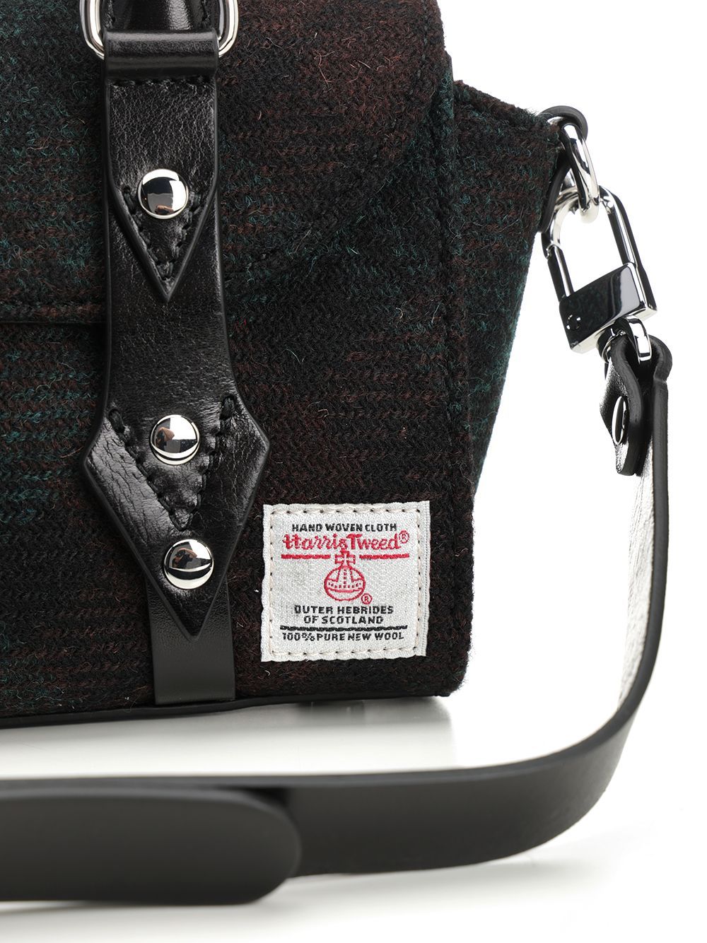 Vivienne Westwood Bettina Mini Crossbody Harris Tweed Check Dark-check In Metallic