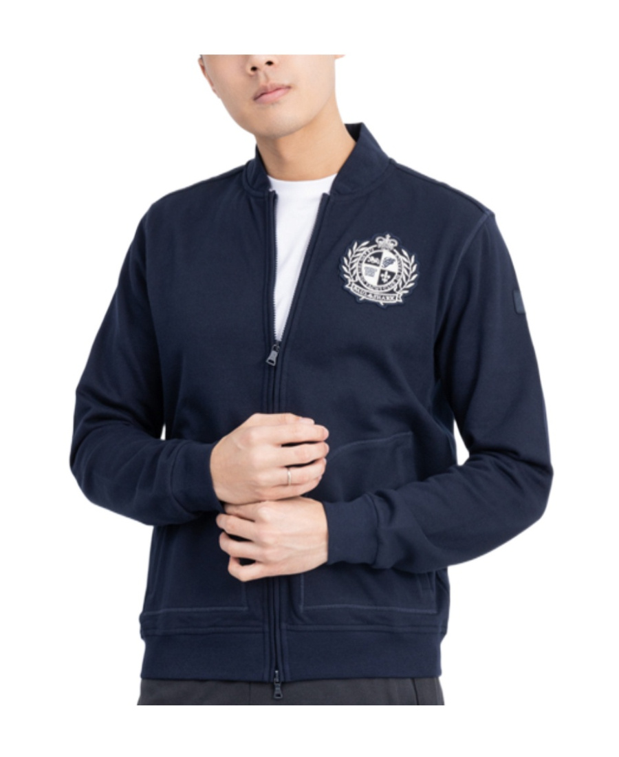 Paul & Shark Logo Zipper Sweater In Black