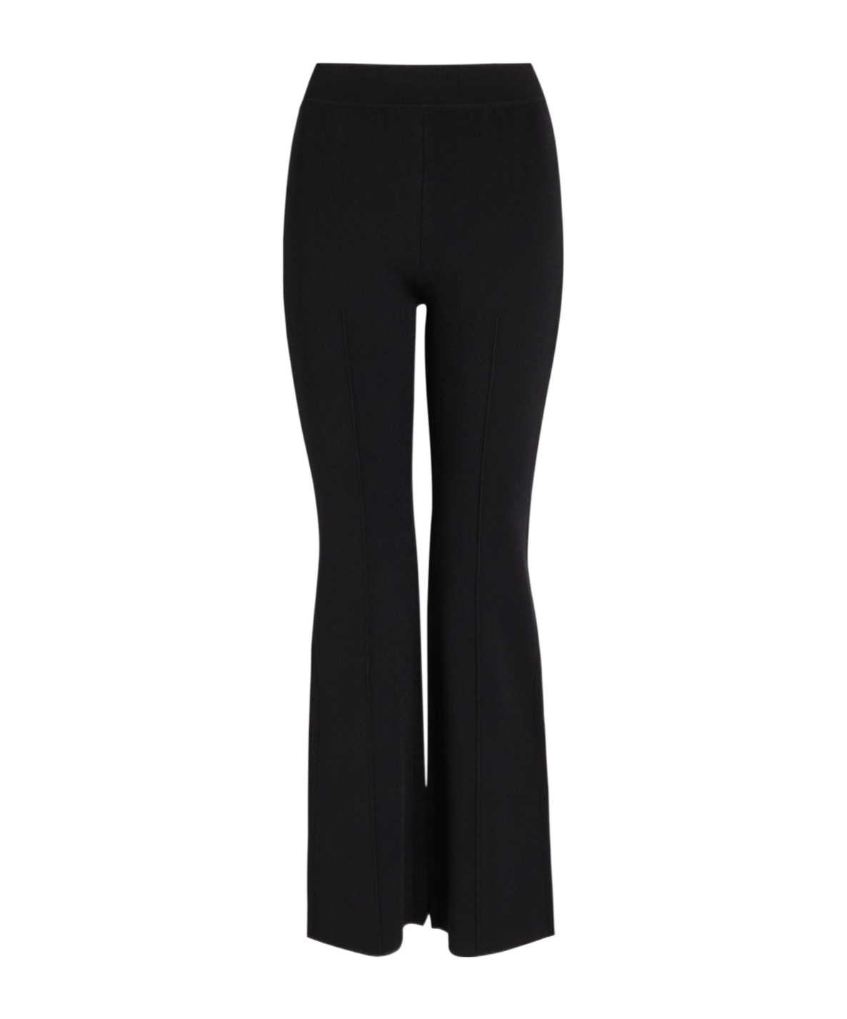 Simkhai Ashlon Flared-leg Stretch-knit Trousers In Black