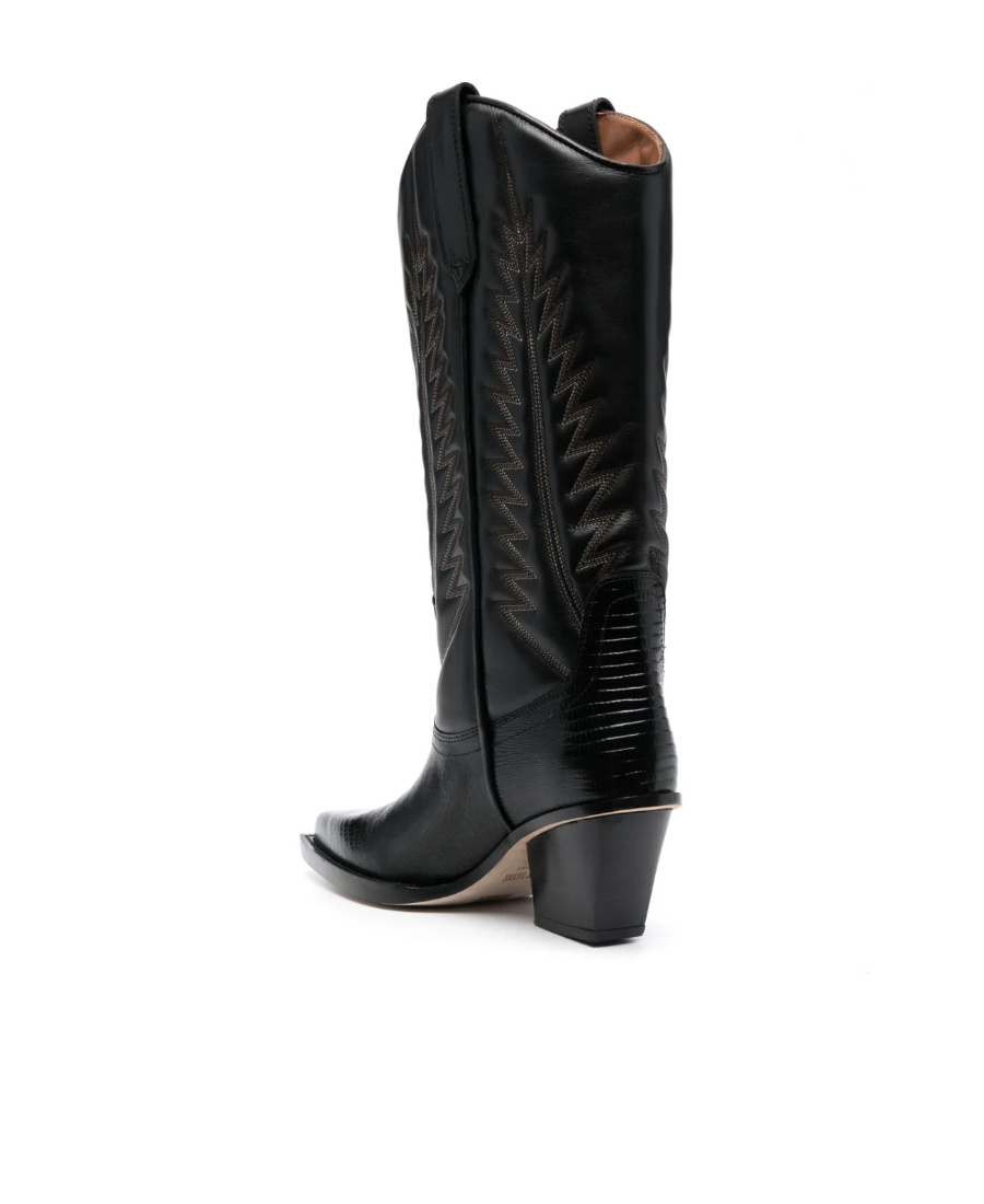 Paris Texas Woman Boot Black Size 7.5 Leather In Black