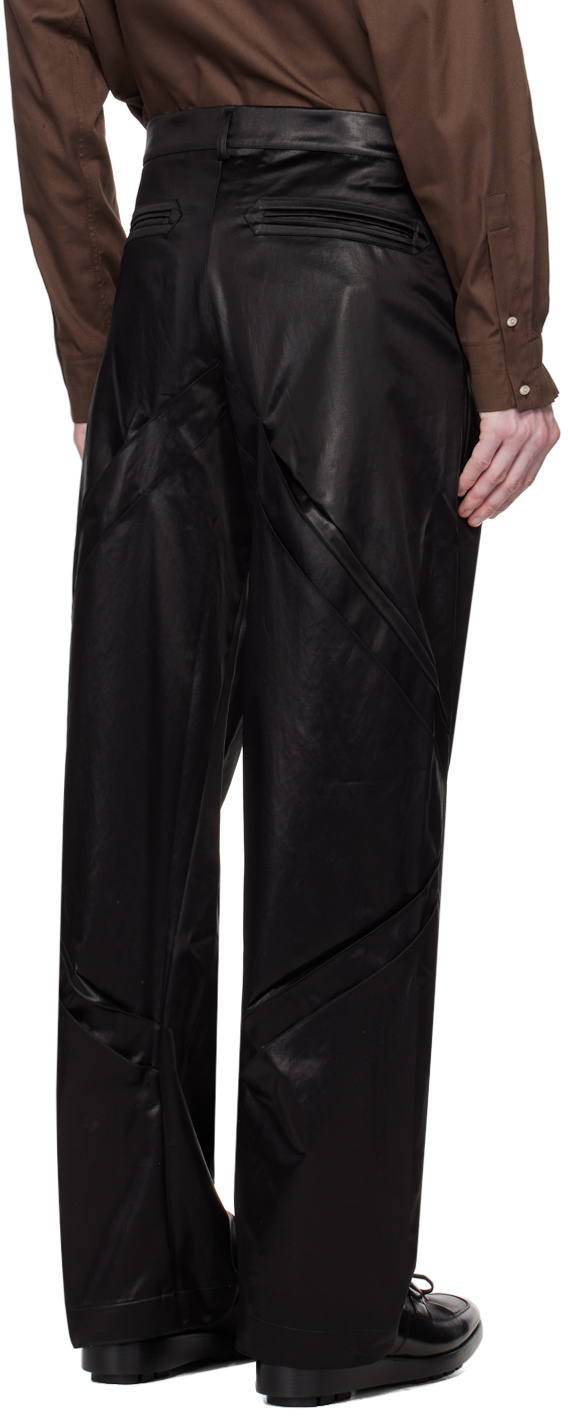 Kiko Kostadinov Gathered Straight-leg Trousers In Black