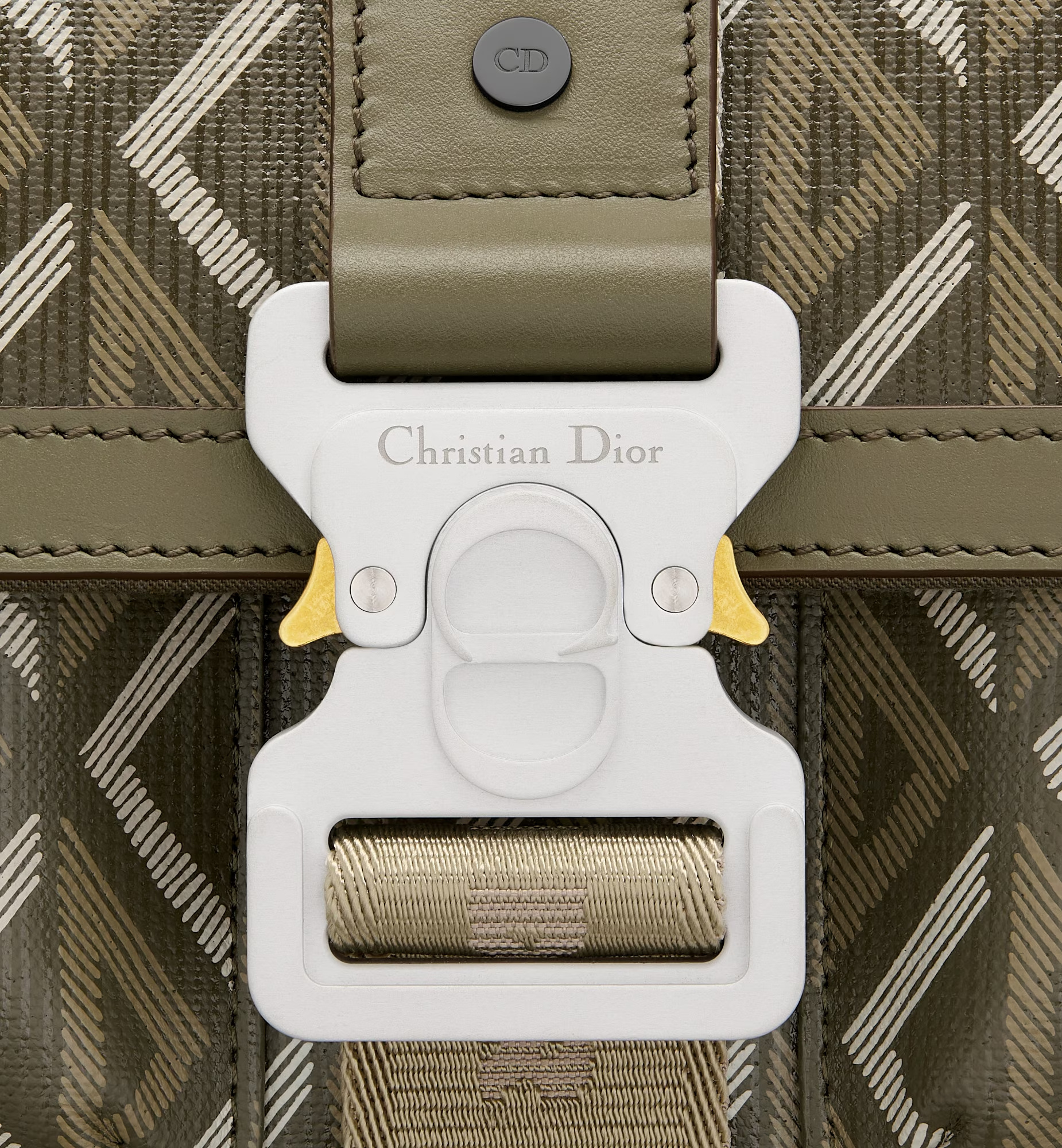 Dior Hit The Road Logo Satchel Bag In Green