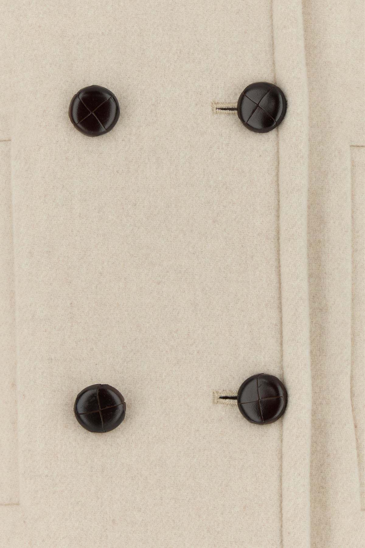 Isabel Marant Short Wool Coat Double-breasted Front In Neutral