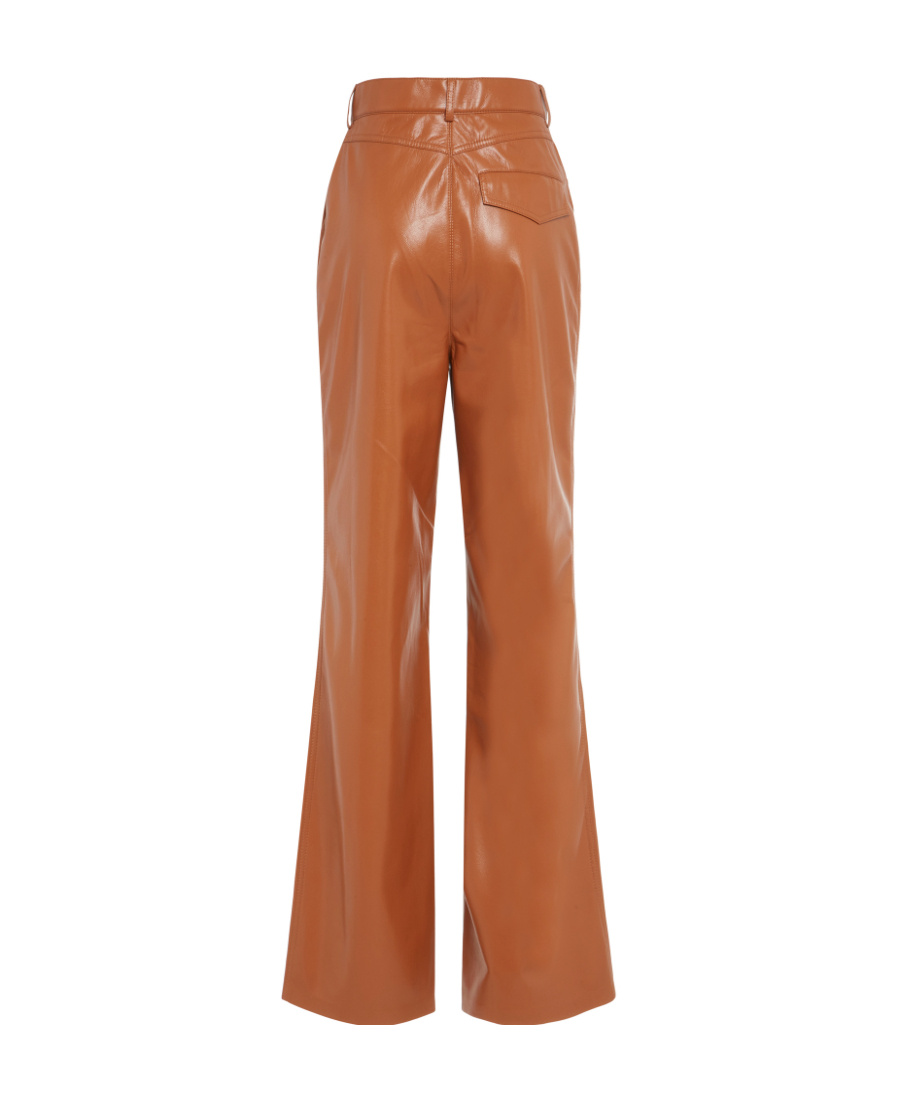 Nanushka Basha Okobor Wide-leg Pants In Brown