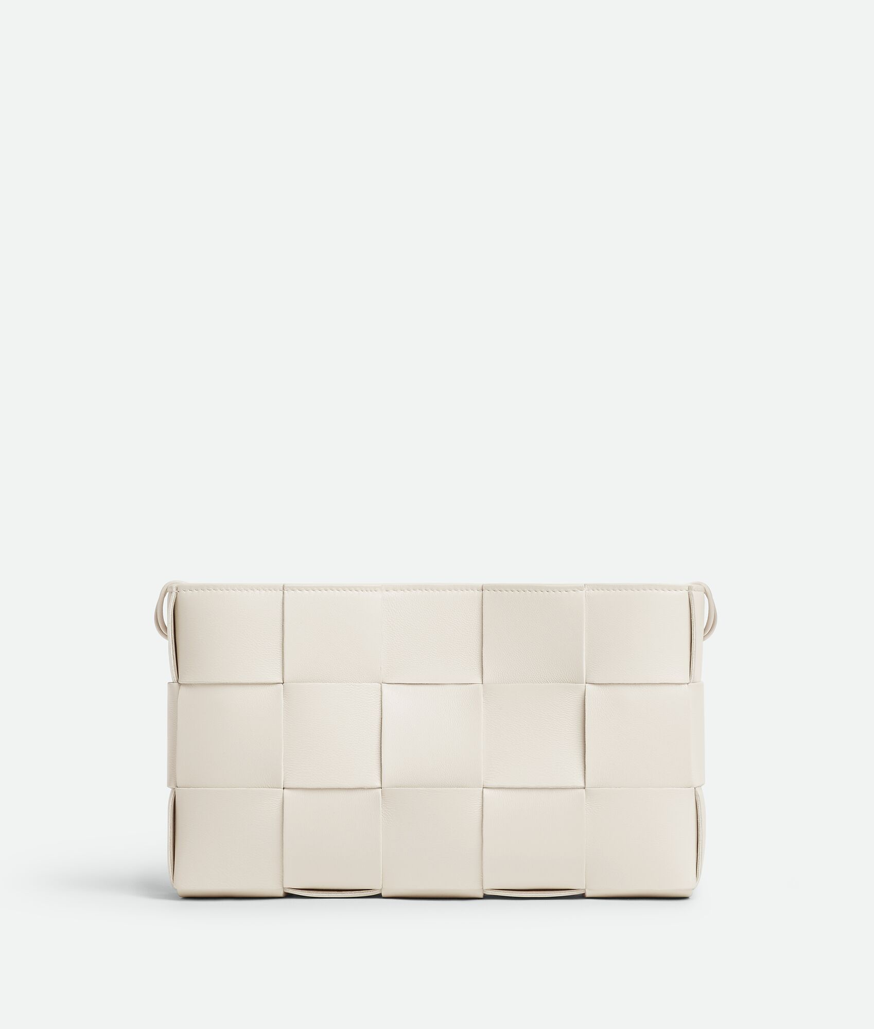 Bottega Veneta Cassette Leather Shoulder Bag In White