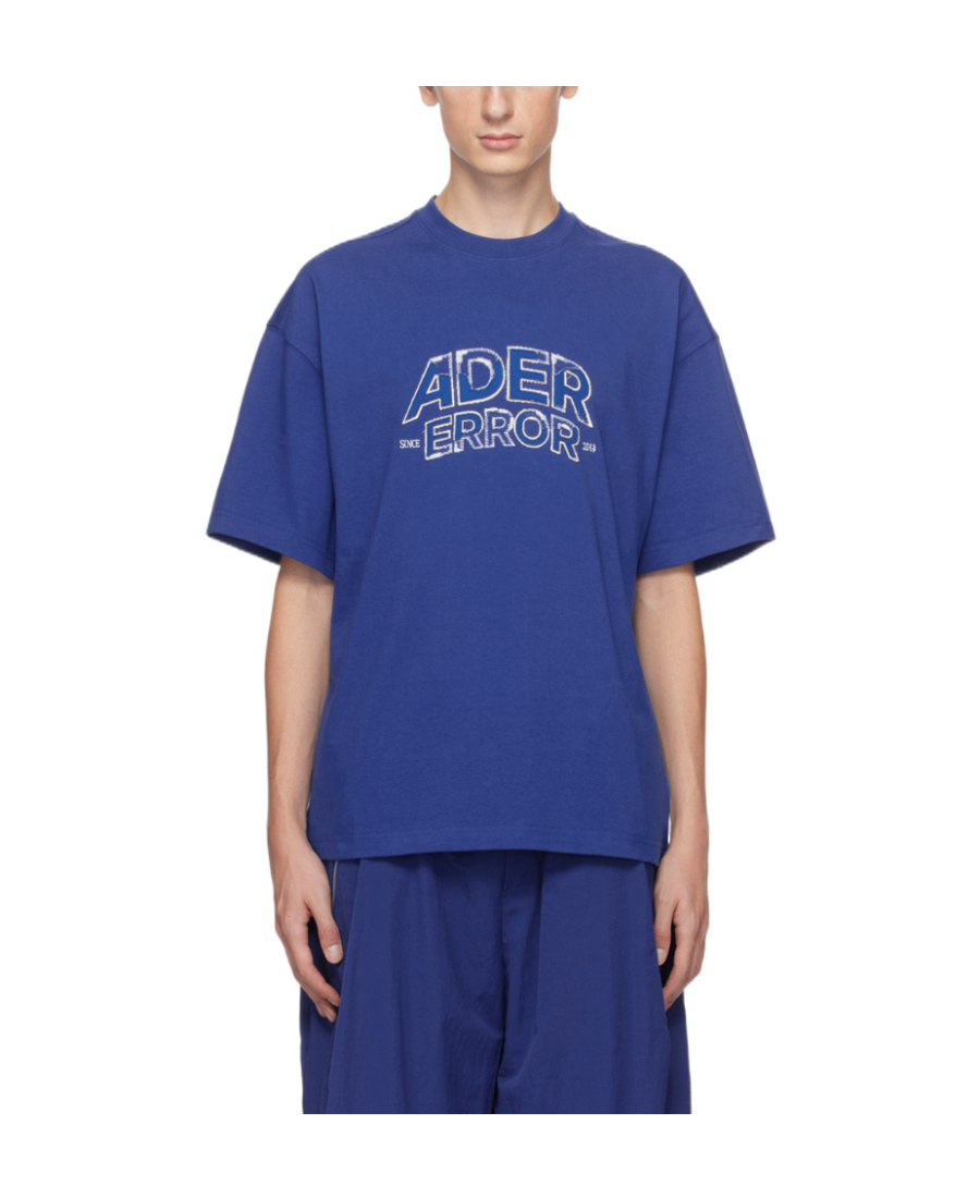 Ader Error Item O-neck Short-sleeved T-shirt In Blue