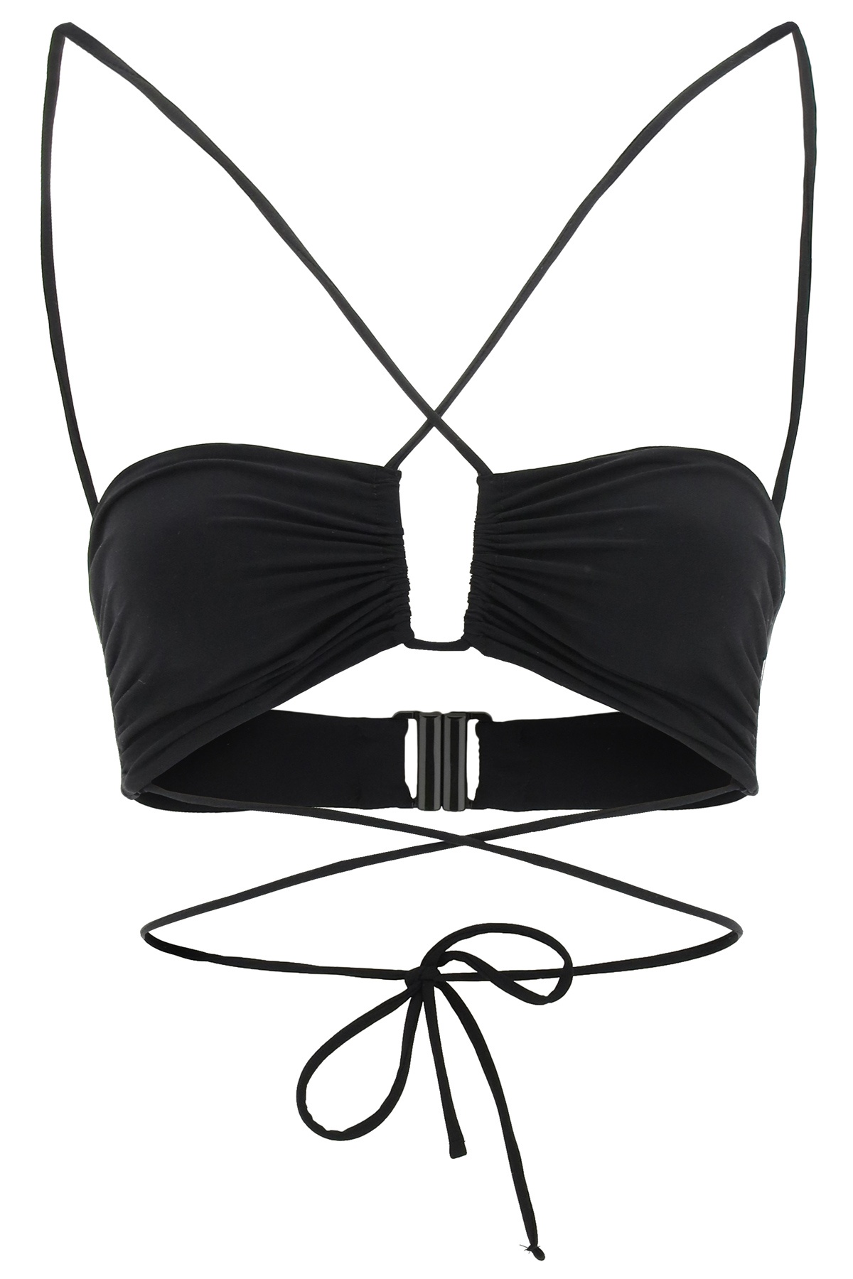 Magda Butrym Beaded Cut-out Bikini Bottoms In Black