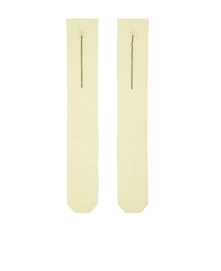 Simone Rocha Beaded Socks In Nude
