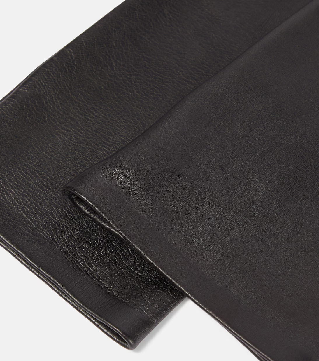 The Row Simon Leather Gloves In Brown