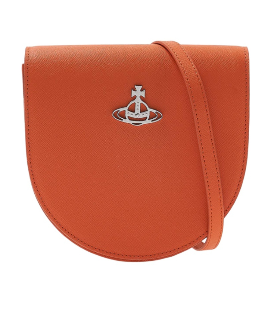 Vivienne Westwood Logo Shoulder Bag In Brown