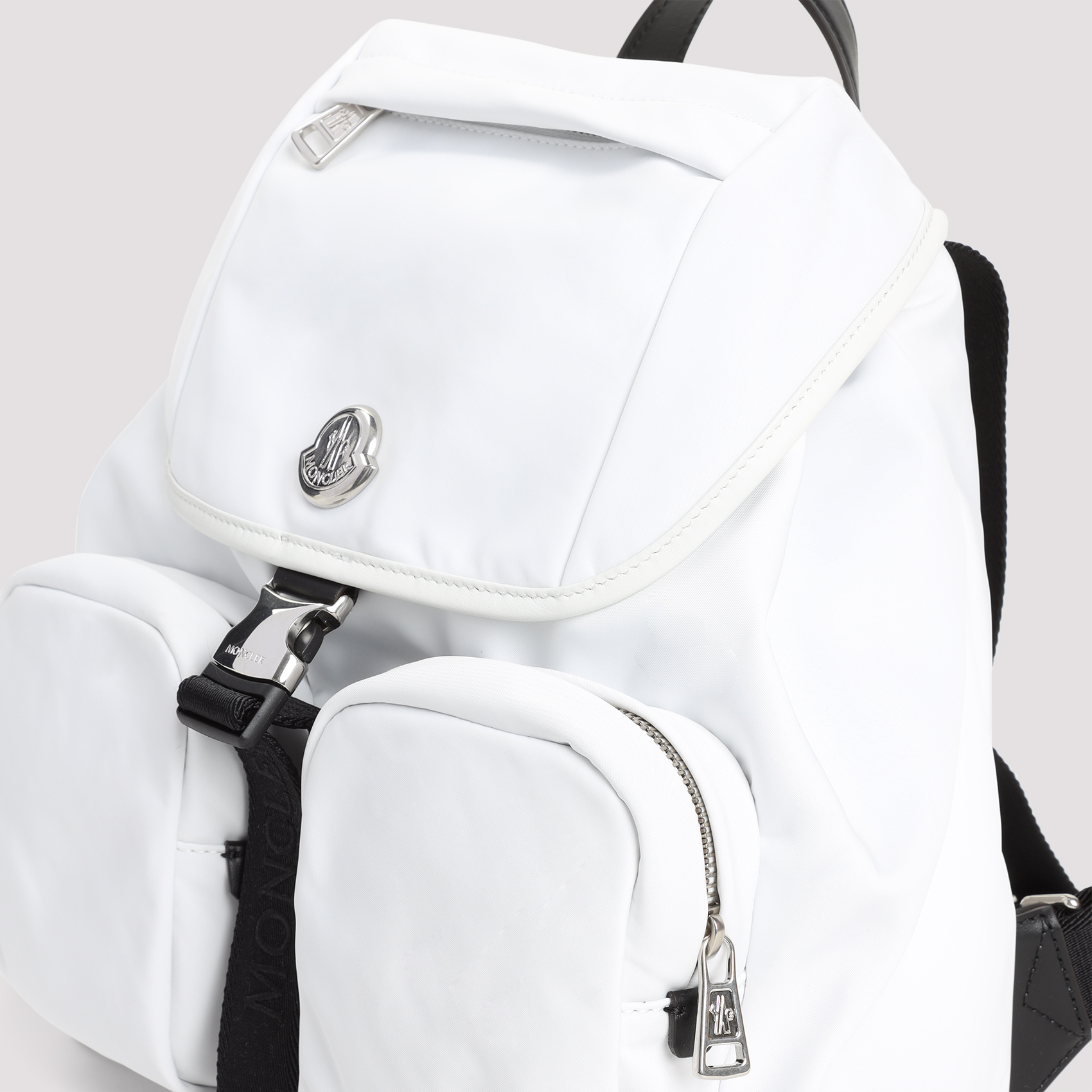 Moncler Logo Backpack In White