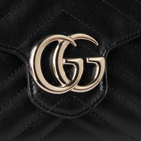 Gucci Gg Marmont Wallet On Chain In Black