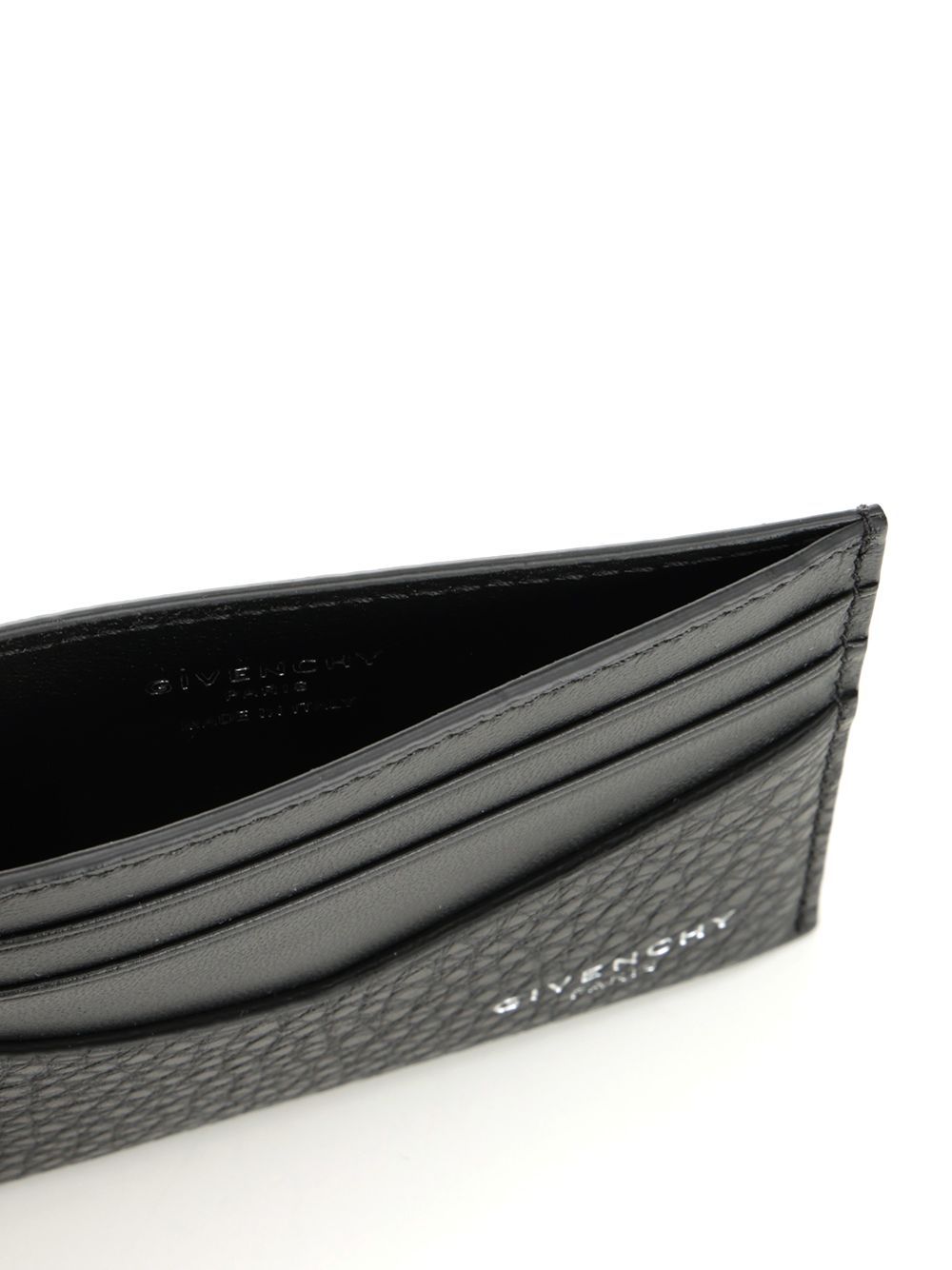 Givenchy Textured Black Wallet With Multiple Card Slots In Black