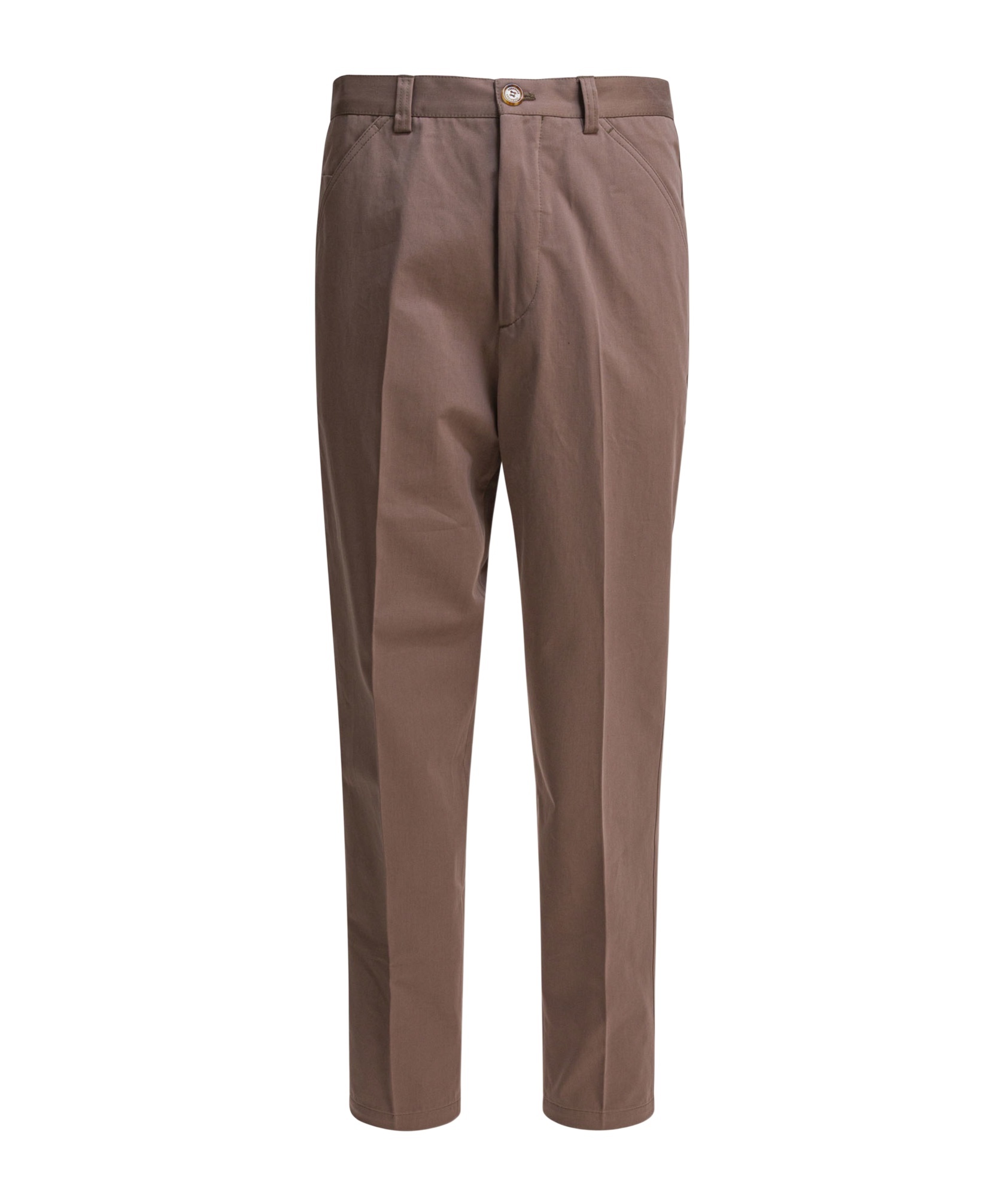 Brunello Cucinelli Tailored Trousers With Back Pockets And Belt Loops In Brown
