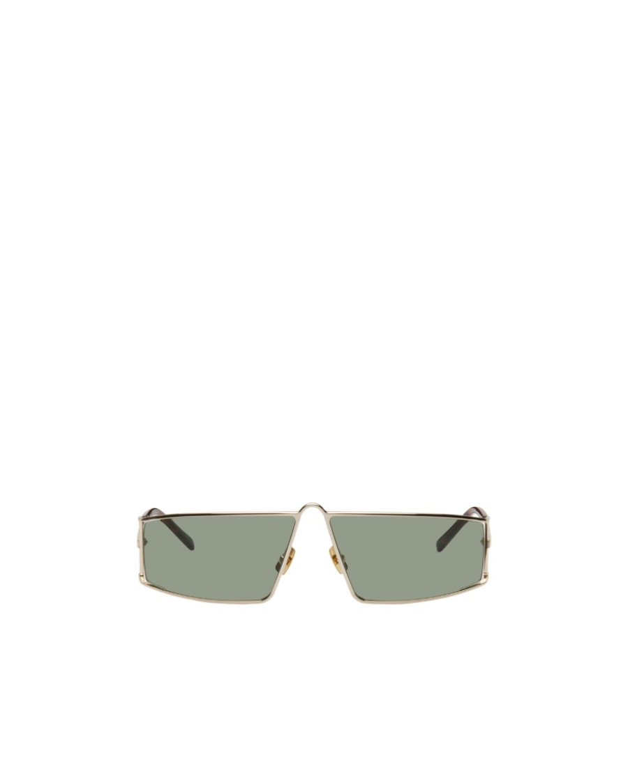 Saint Laurent Sl 606 Rectangle-frame Sunglasses In Green