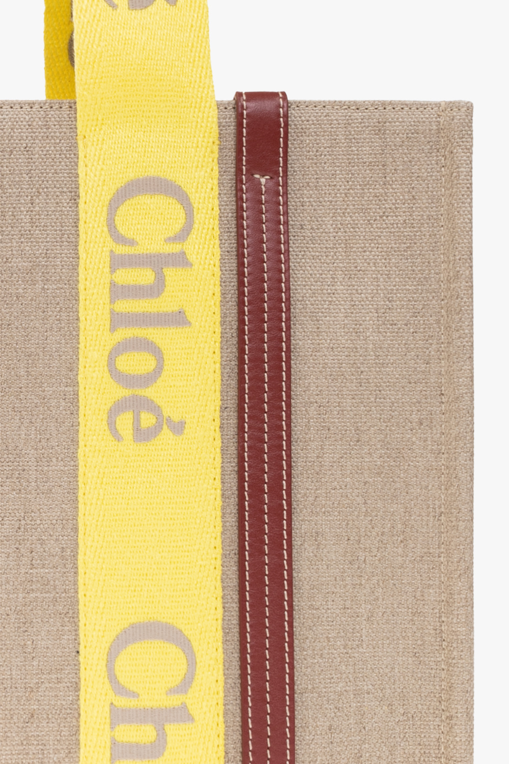Chloé Logo Handbag In Nude