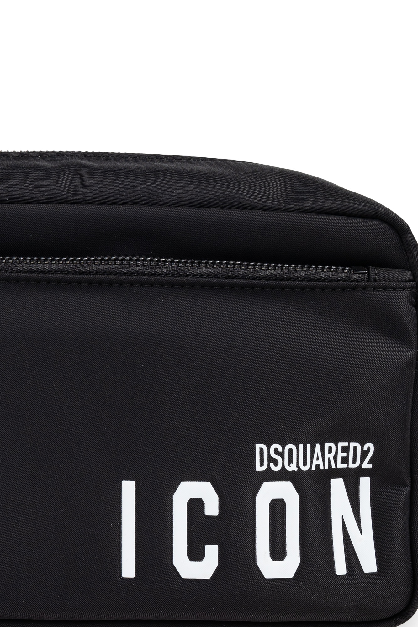 Shop Dsquared2 Icon Logo Printed Wash Bag In Black