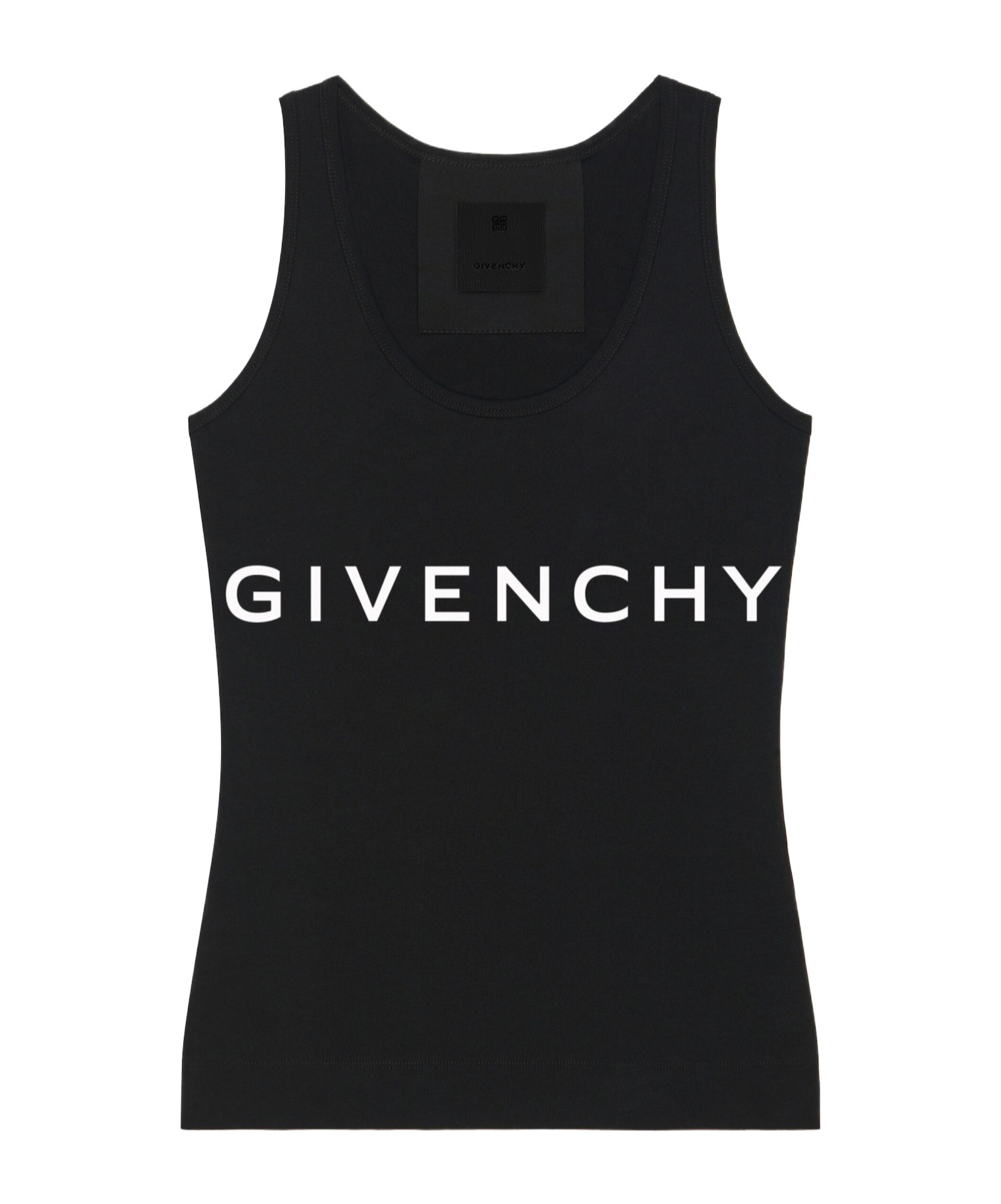 Givenchy Crew-neck Halterneck Top Tops Black In Black