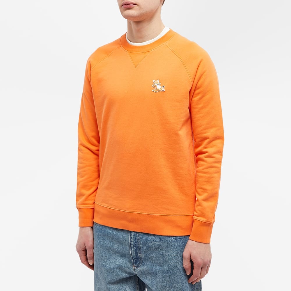 Maison Kitsuné Fox-patch Cotton Sweatshirt In Orange