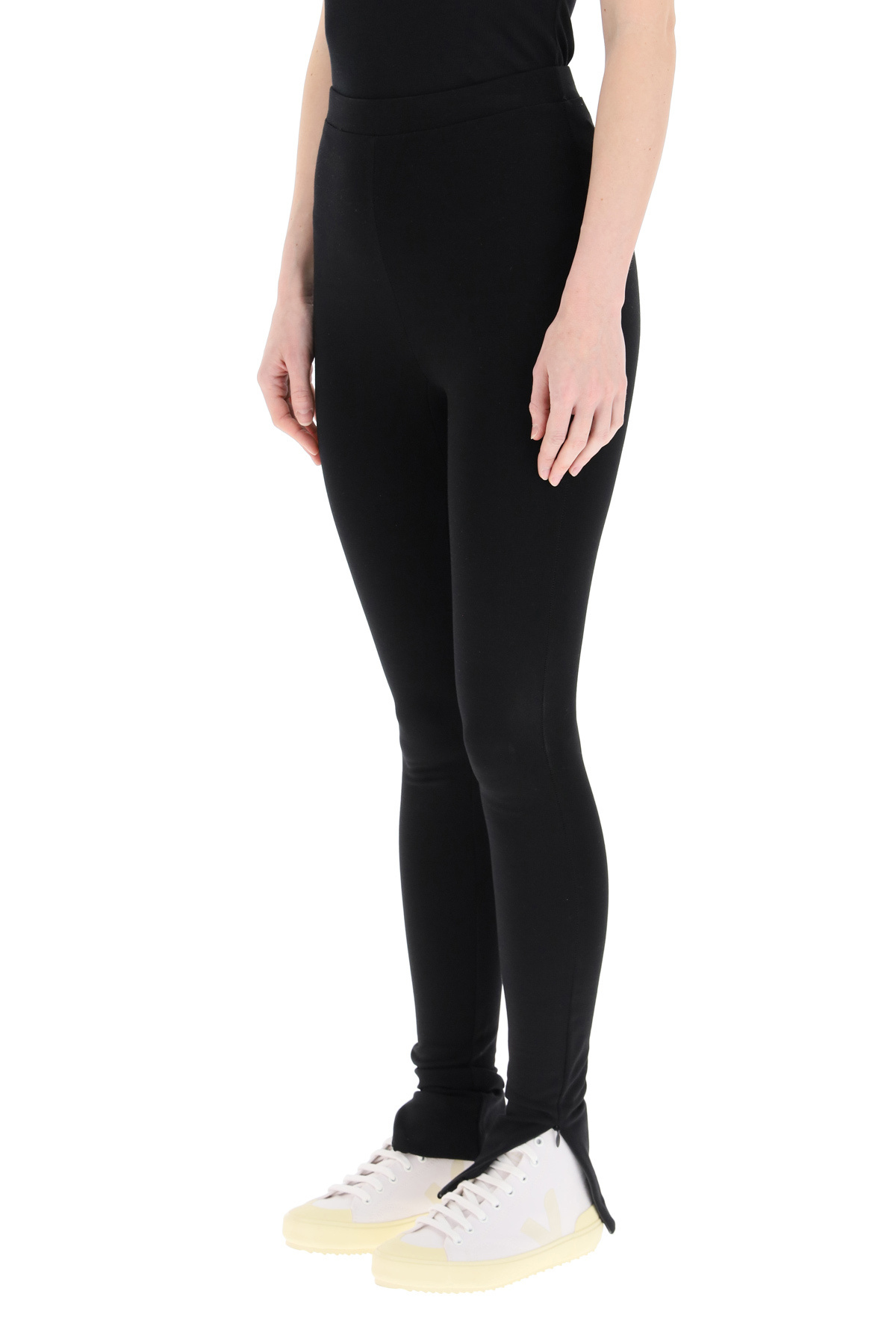 Totême Toteme Leggings With Zip Cuffs In Black