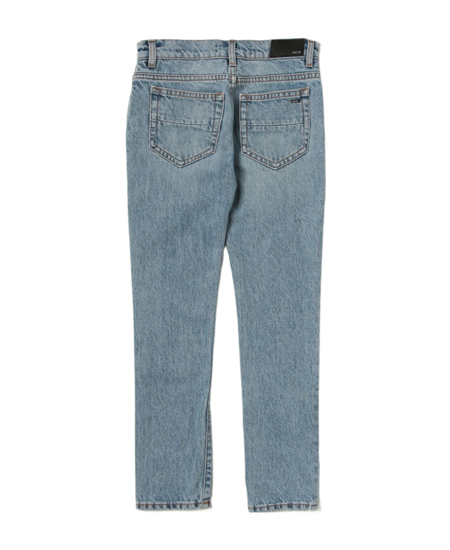 Amiri Logo Belt Ring Jeans In Gray