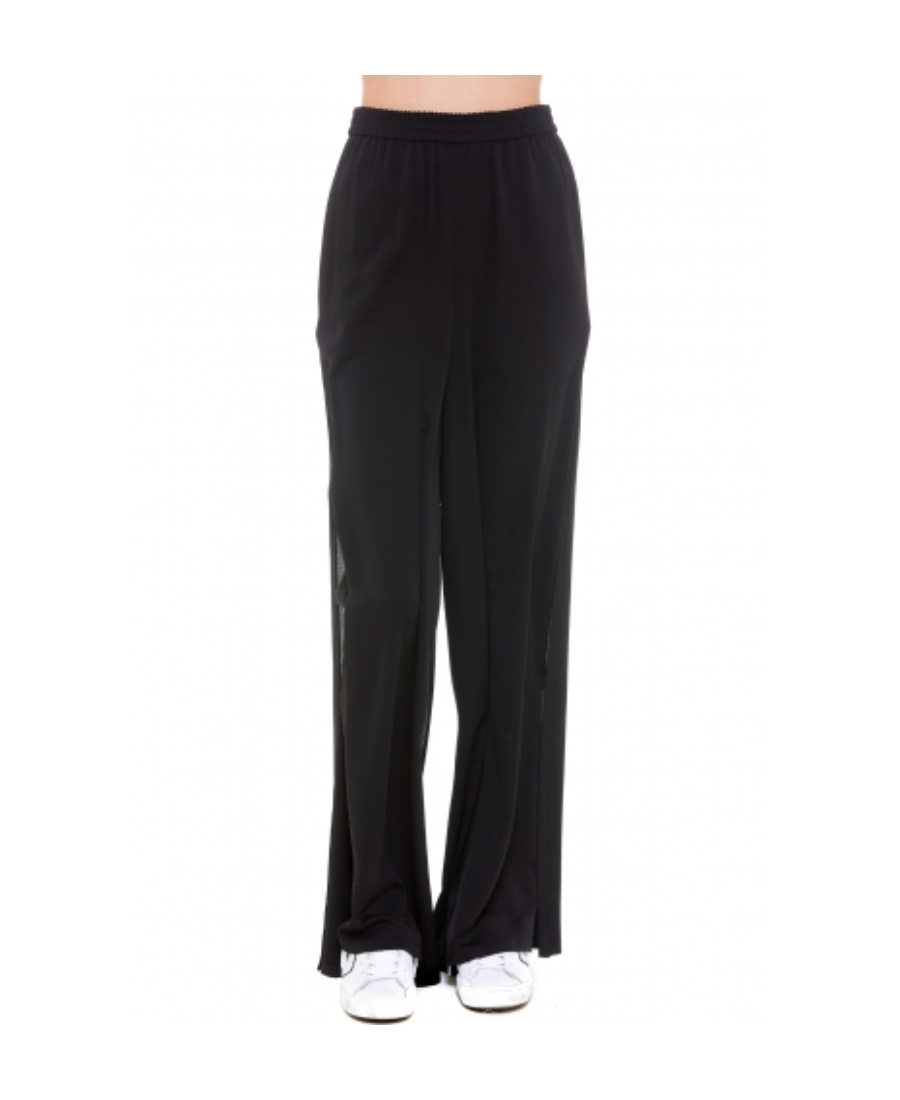Max Mara Wide-legged Casual Pants In Black