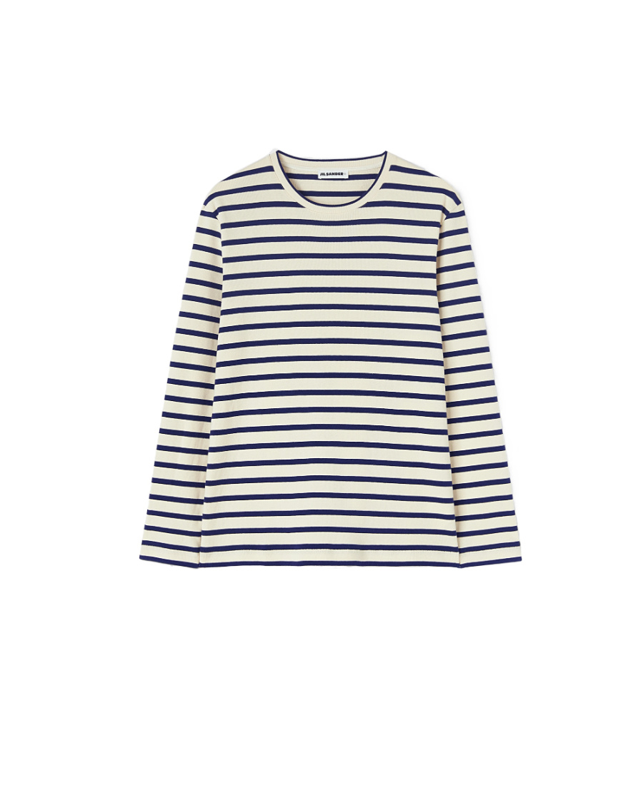 Jil Sander Long-sleeve Striped T-shirt In White