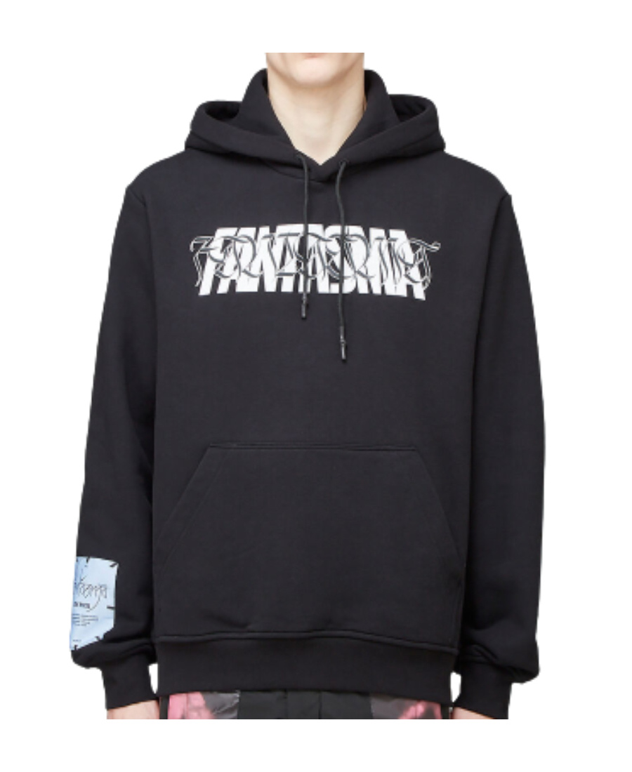 Mcq By Alexander Mcqueen Fantasma Slogan Print Hoodie In Black