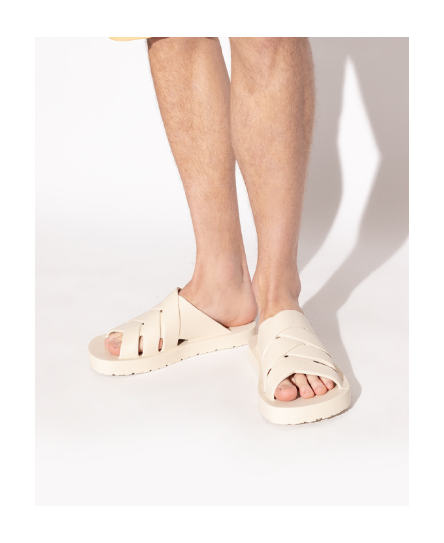Bottega Veneta Ivory-coloured Rubber Slide In White