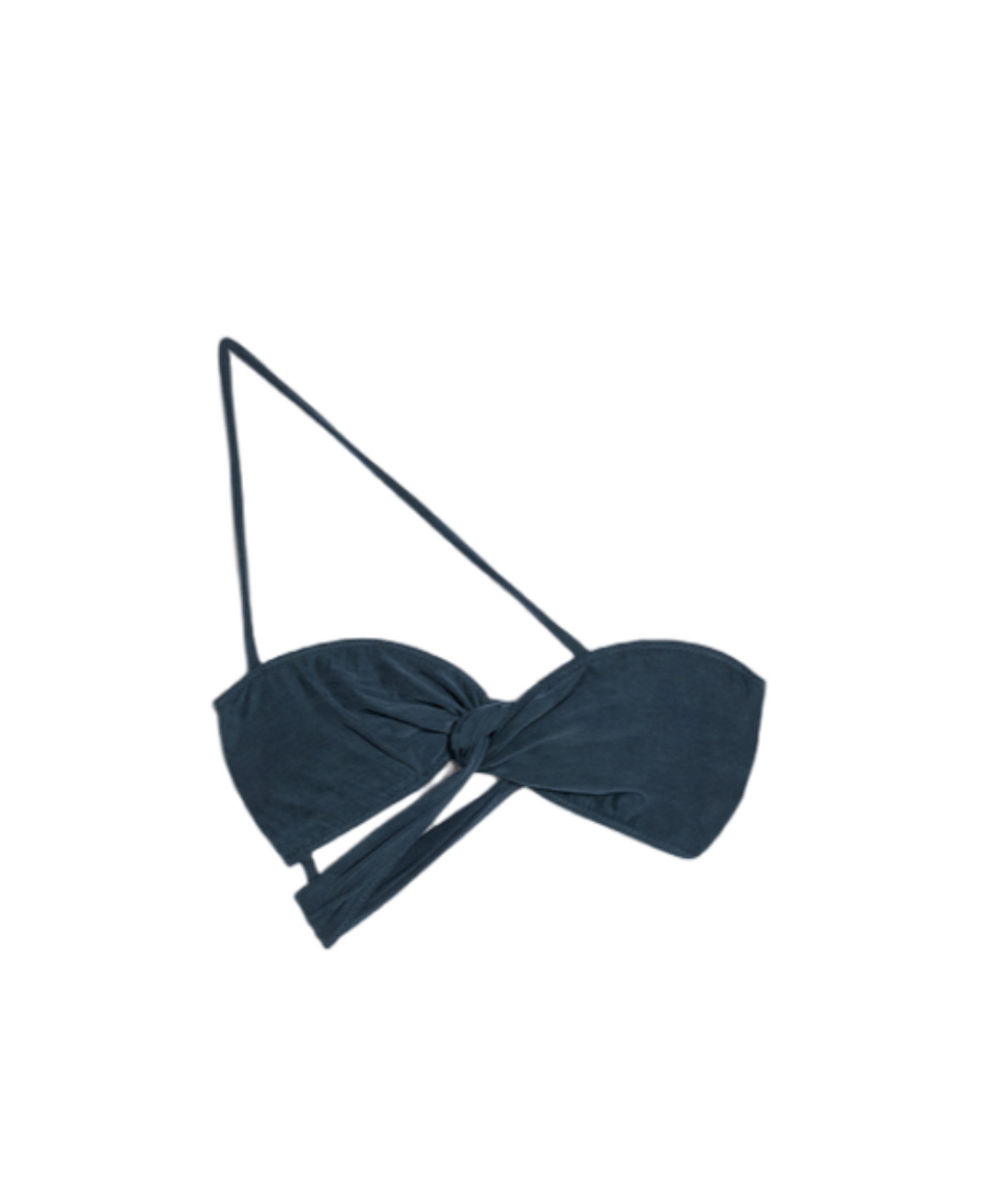 Jacquemus Le Bandeau Asymmetric Top In Blue