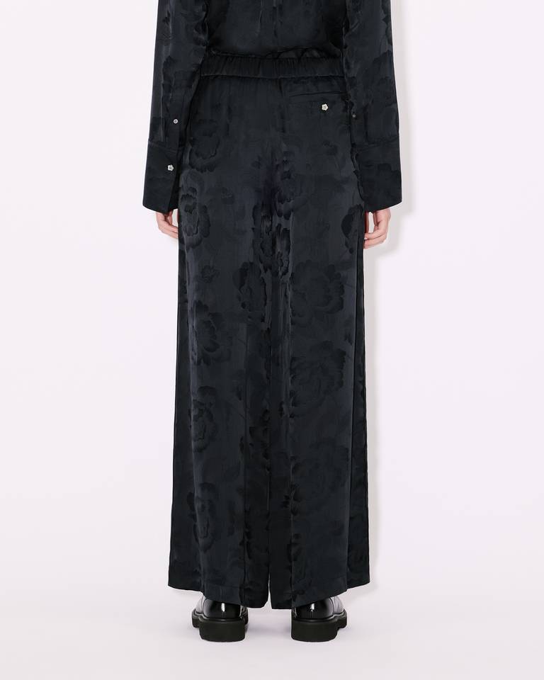 Kenzo Wide-leg Casual Pants In Black