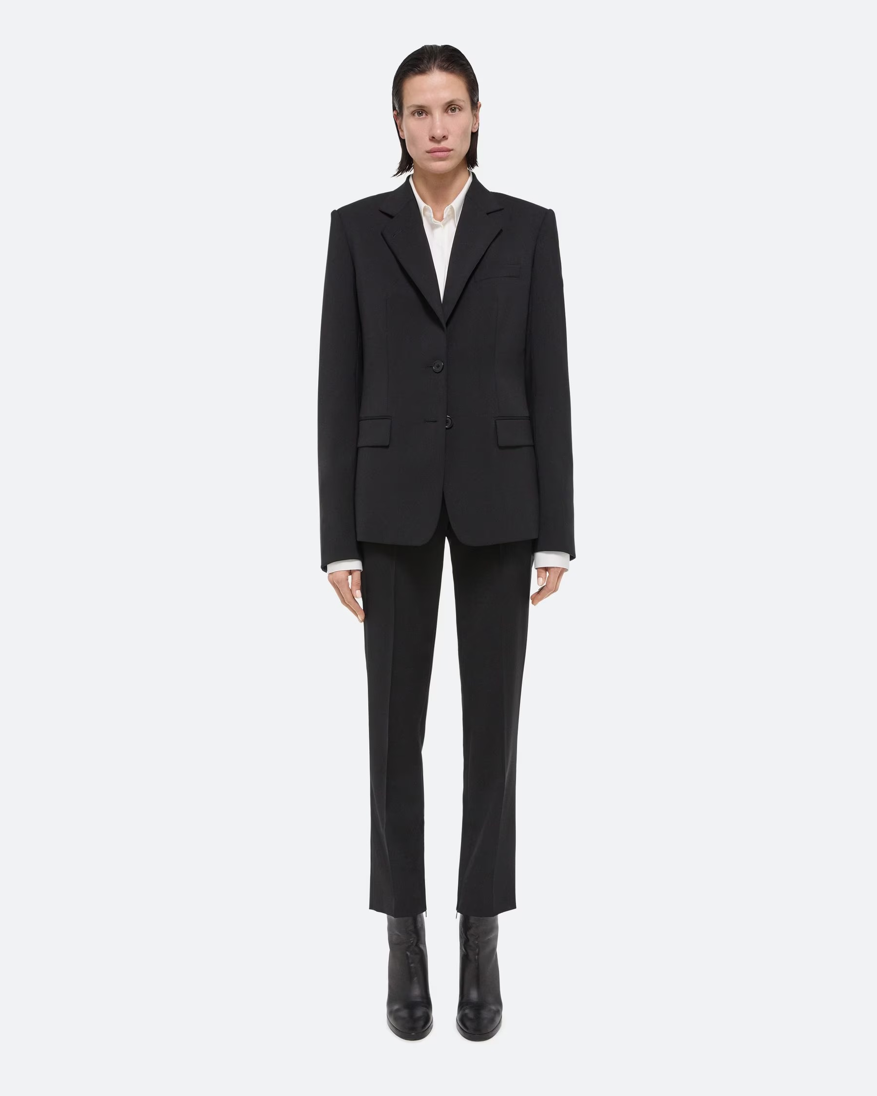 Helmut Lang Single-breasted Wool Blazer In Black