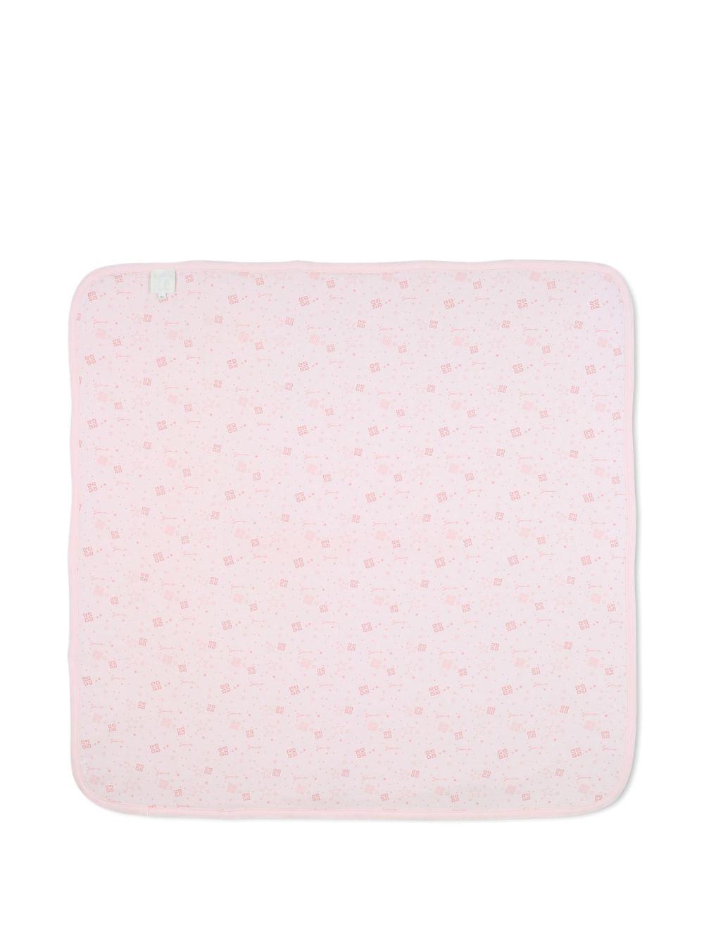 Givenchy Patterned Hat And Blanket Two-piece Set In Pink