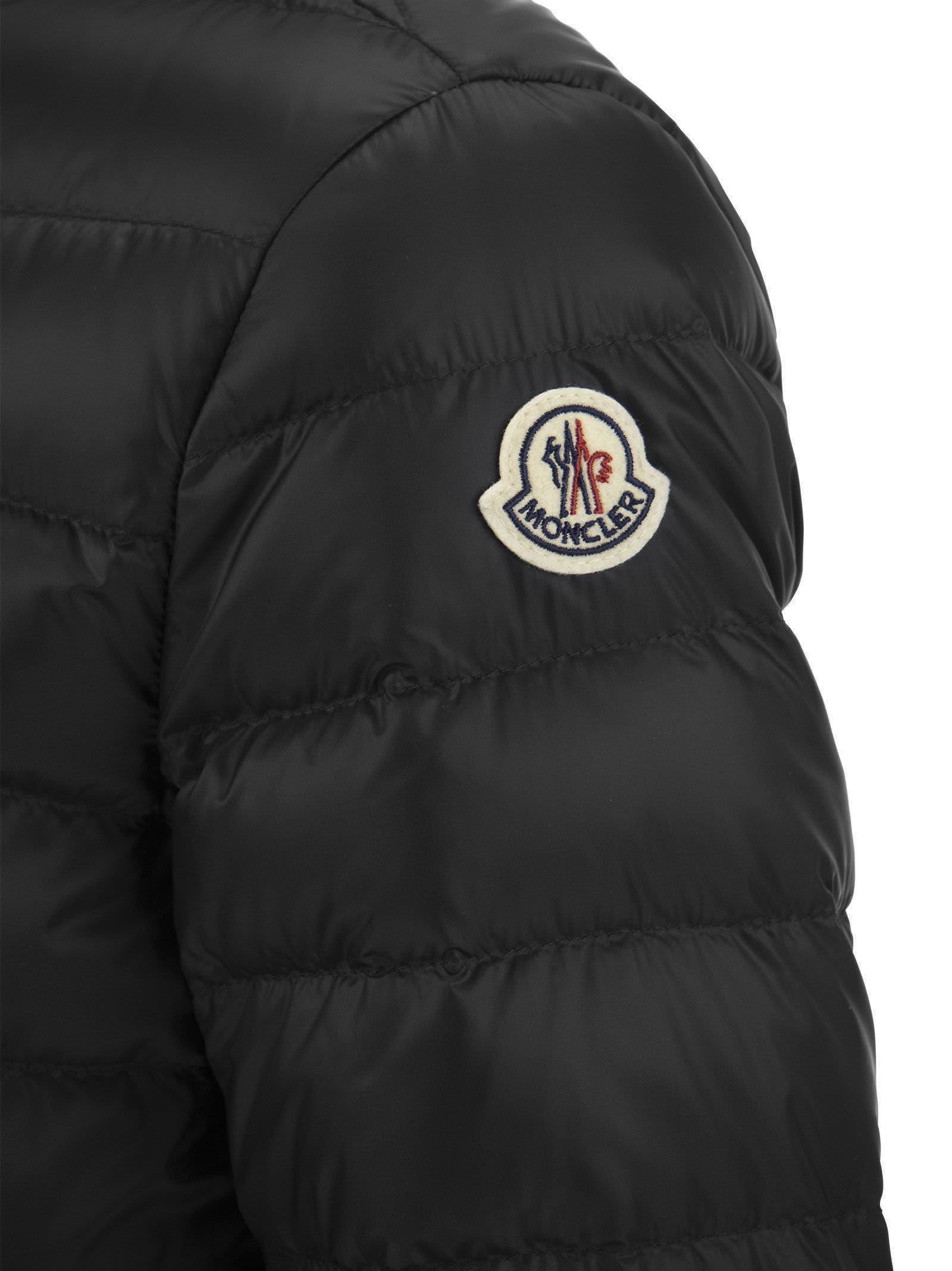 Moncler Lans Short Down Jacket In Black