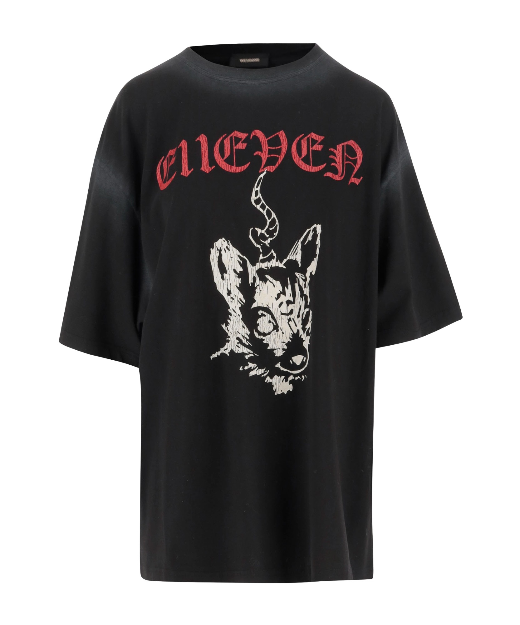 We11 Done Monster Print Cotton T-shirt In Black