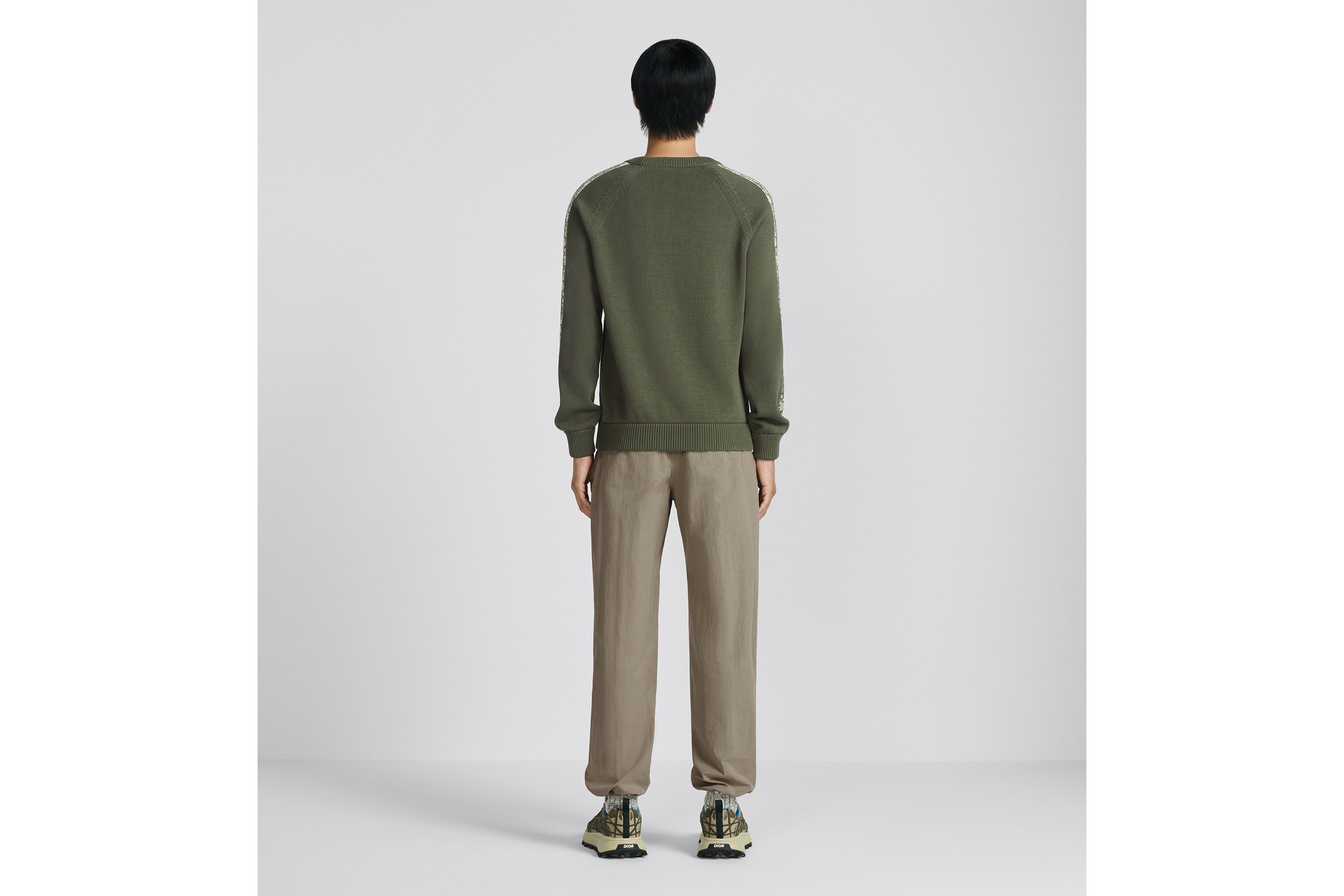 Dior Logo Casual Pants In Gray