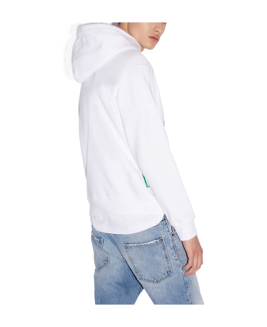Dsquared2 Graphic-print Drawstring Hoodie In White