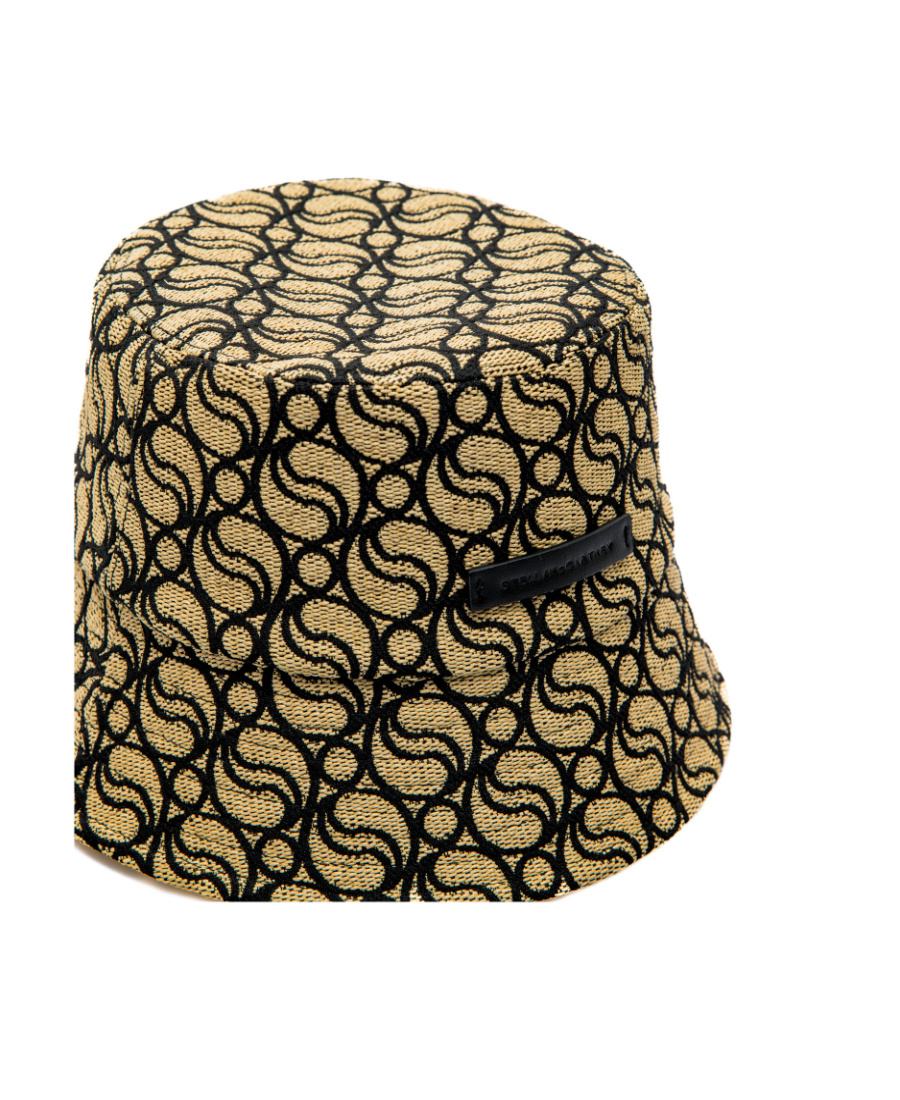 Stella Mccartney Logo Print Bucket Hat In Black