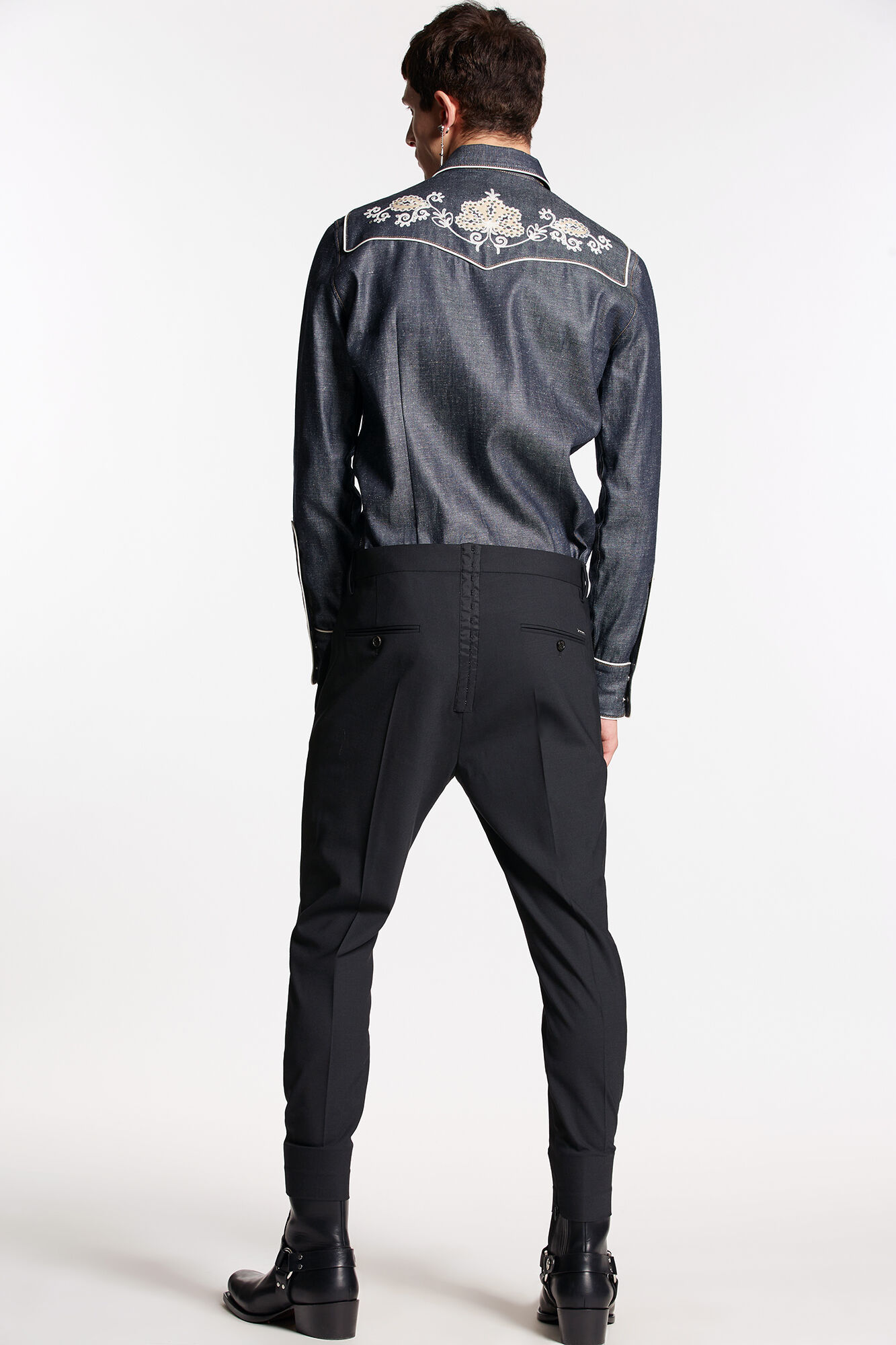 Shop Dsquared2 Corset Skinny Techno Pants In Black