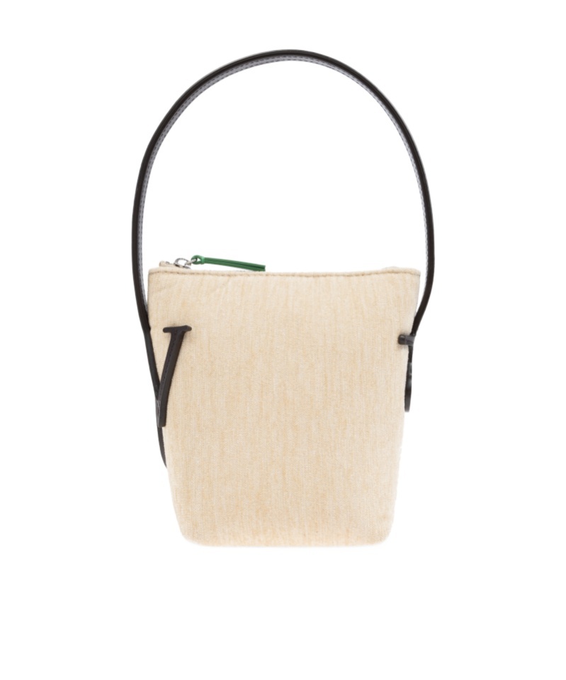 Jw Anderson Anchor Chenille Mini Top Handle Bag In Nude