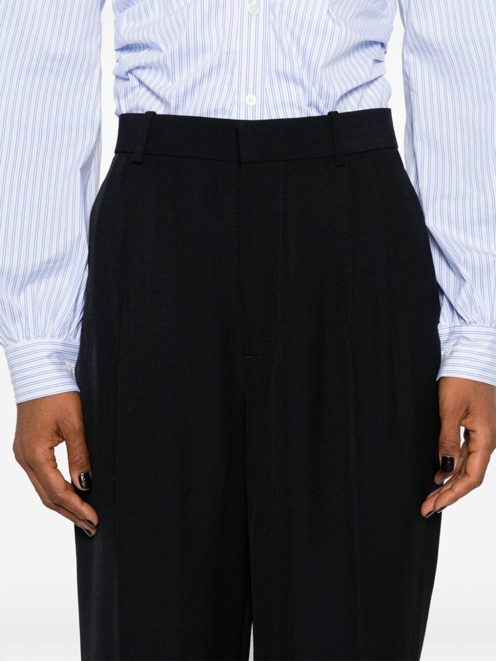 Bottega Veneta Straight-leg Wool Pants In Green