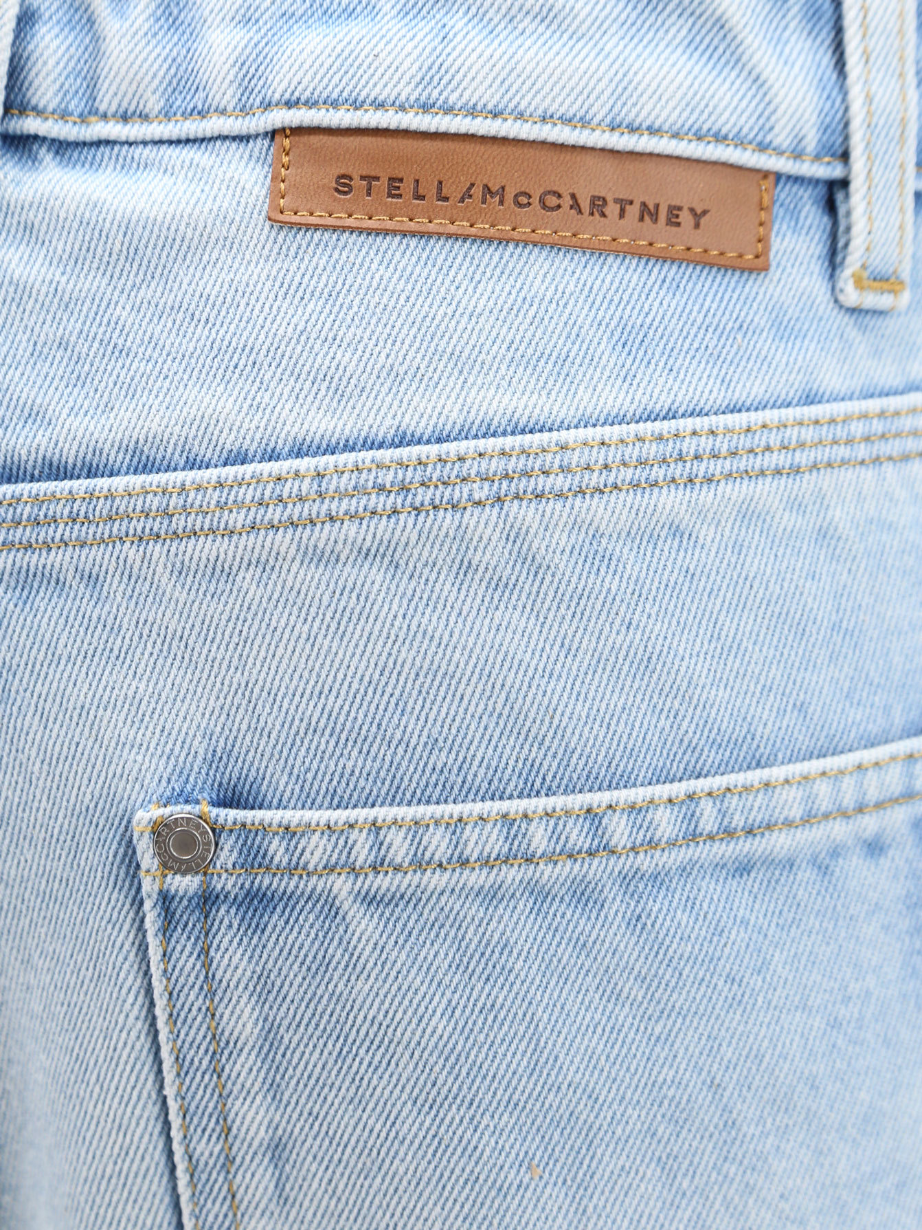 Stella Mccartney Basic Wide-leg Mid-rise Jeans In Blue