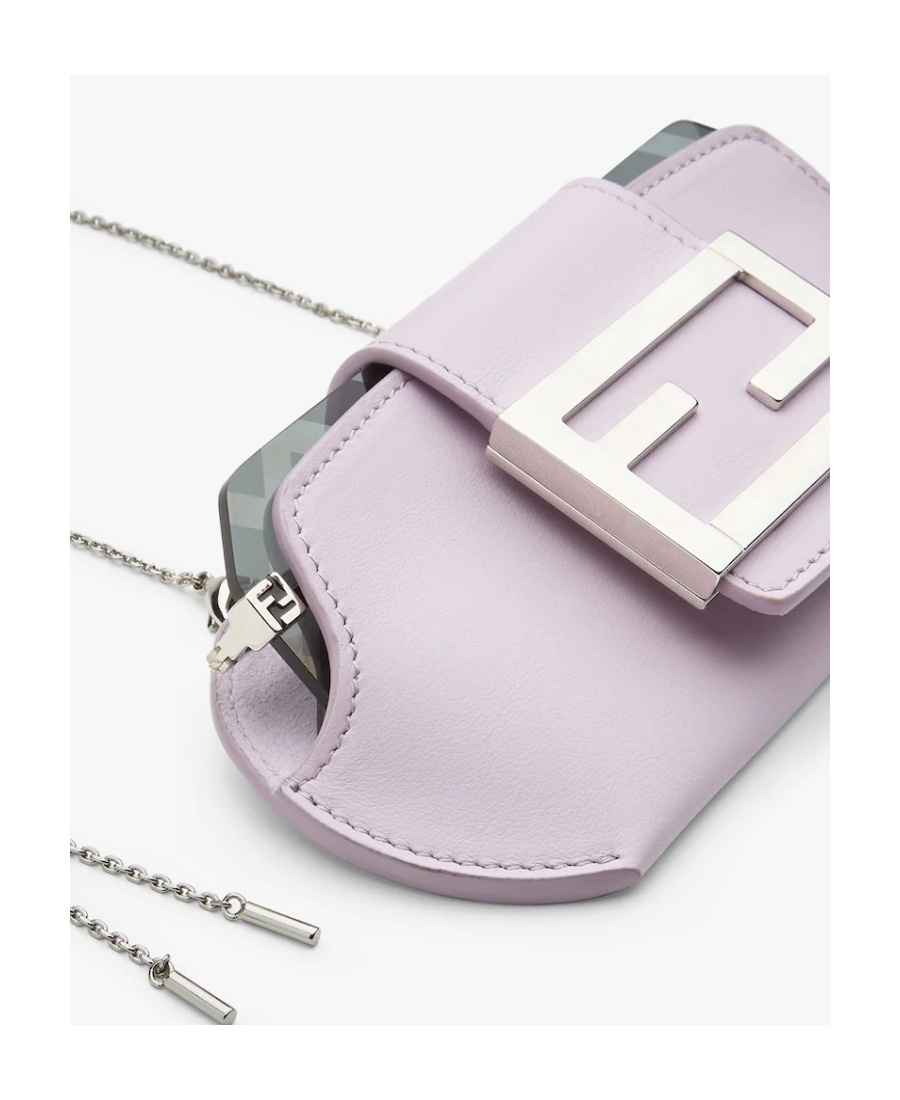 Fendi Logo-plaque Leather Sunglass Case In White