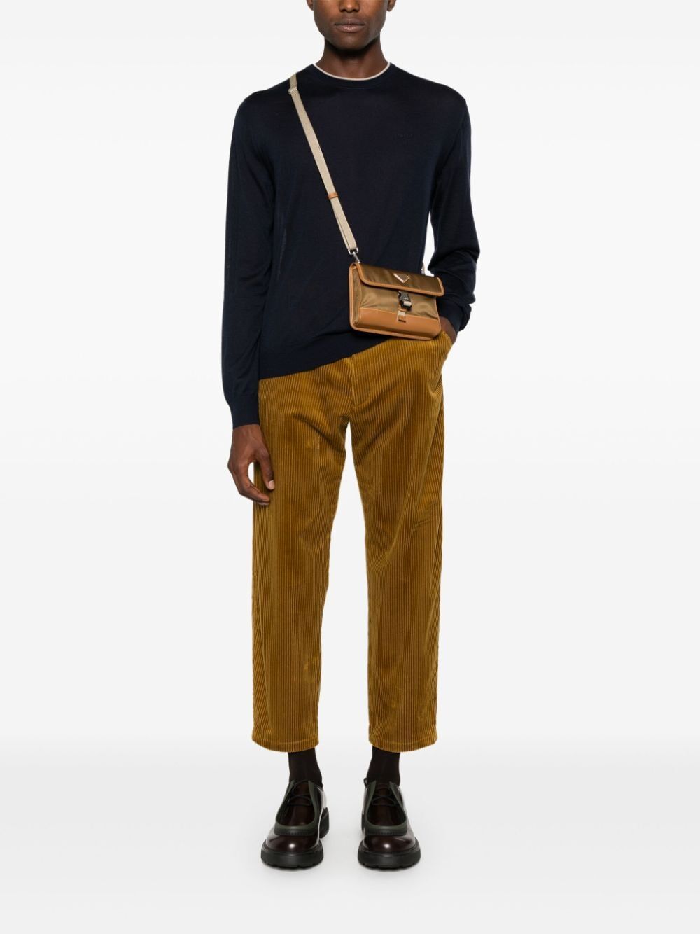Prada Long-sleeved Sweater In Blue