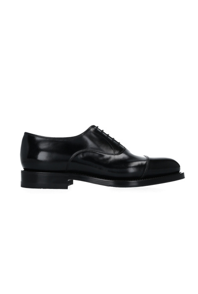 Santoni Lace Up Design Business Dress Shoes In Black