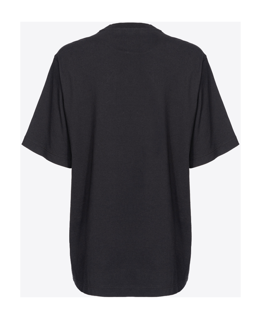 Pinko Fantastiko Cotton T-shirt In Black