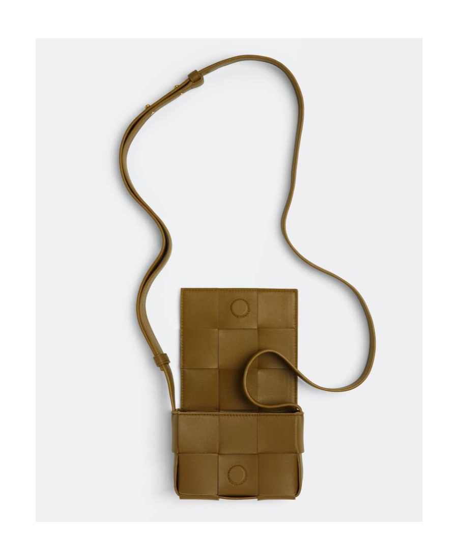 Bottega Veneta Intrecciato Leather Mini Bag In Brown