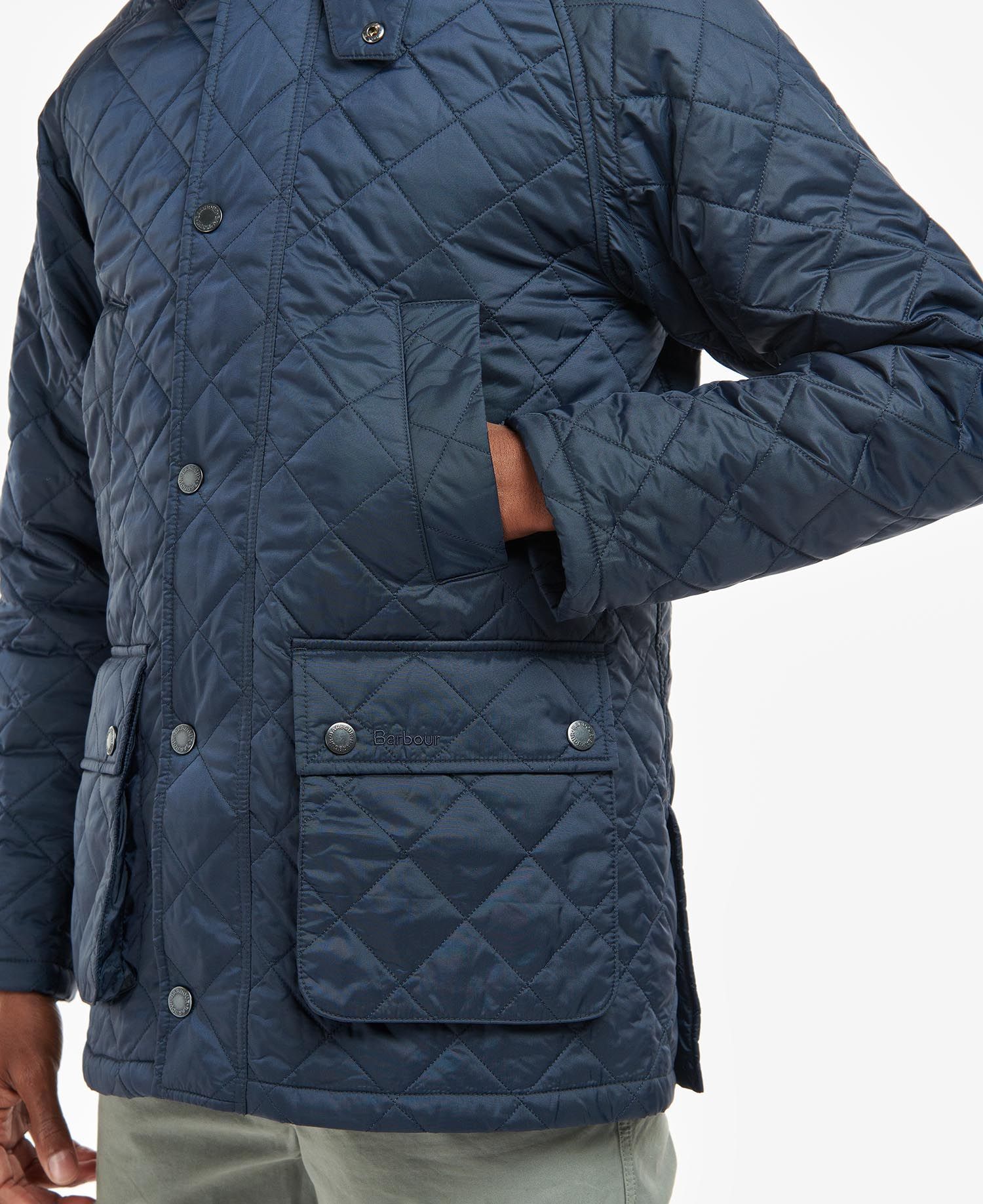 Shop Barbour Quilted Casual Jacket In Blue