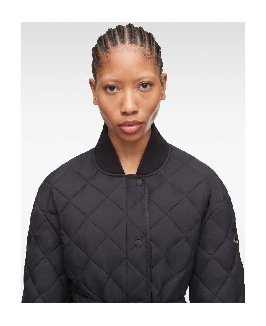 Moose Knuckles Queensway Quilted Belted Jacket In Black
