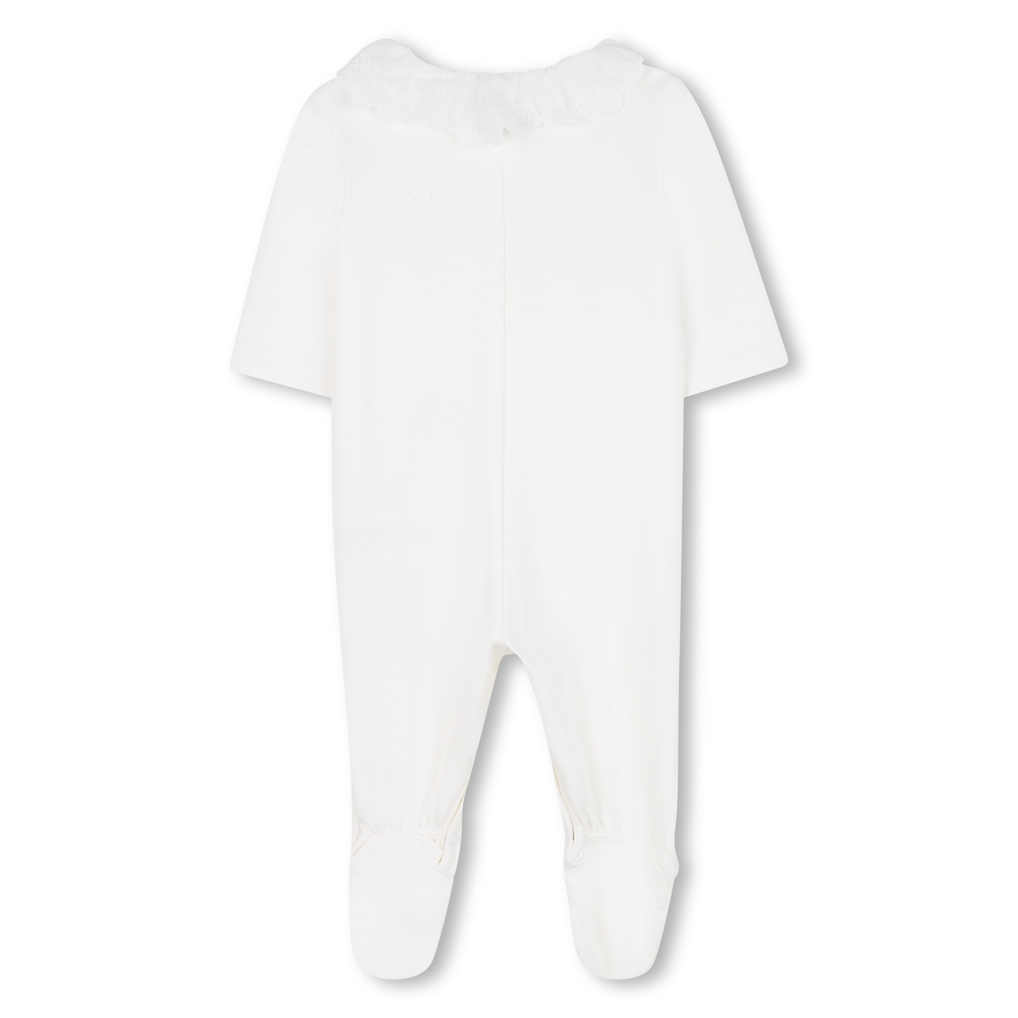 Chloé Long-sleeved Three-piece Bodysuit In White